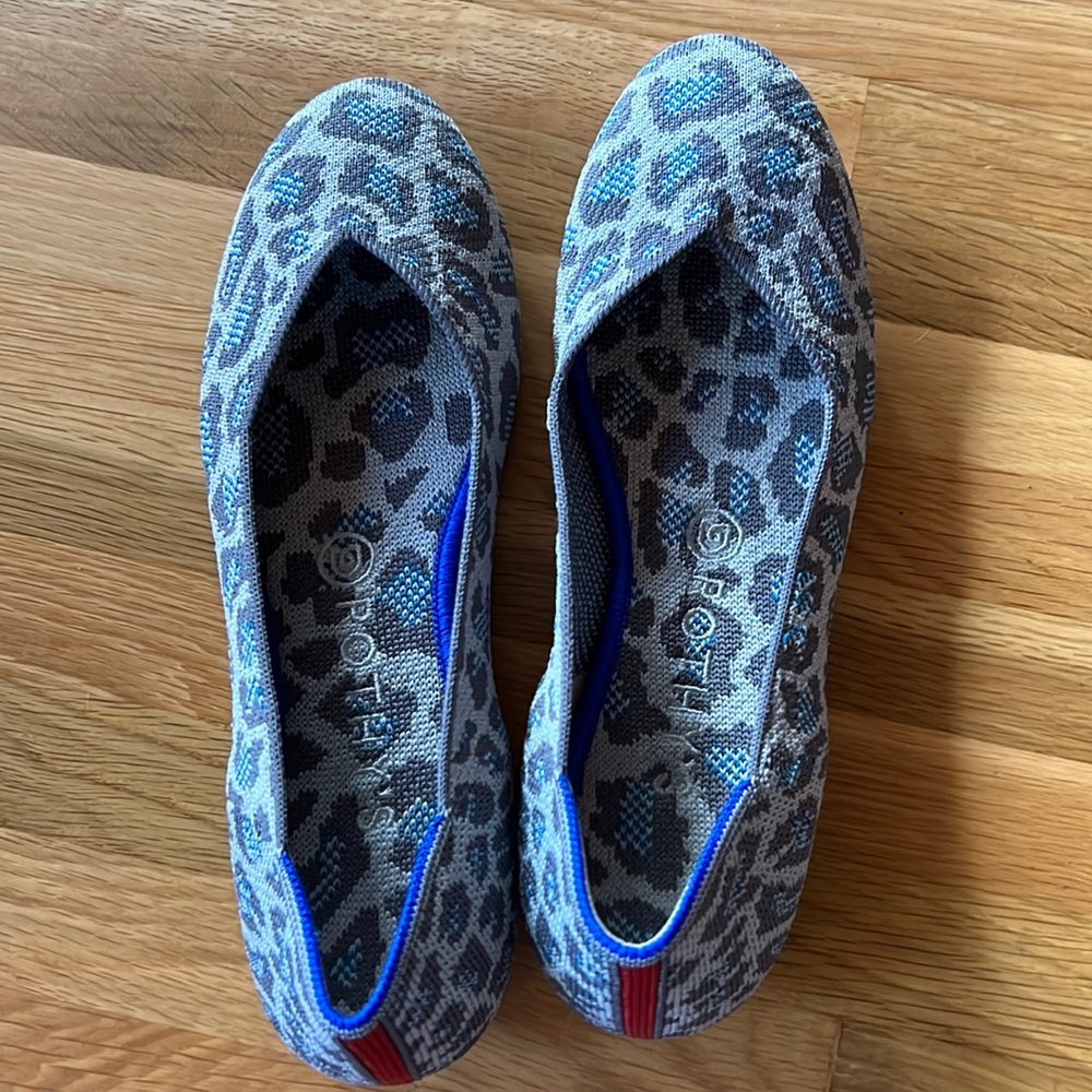 Rothy’s Gray and Blue Leopard Print 8 1/2